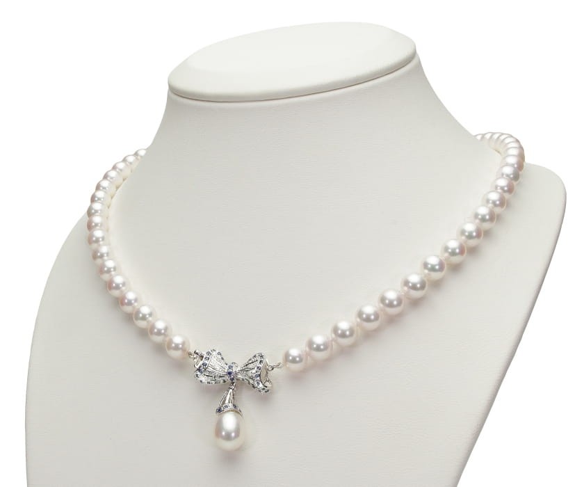 Kolia z pereł Akoya 7-7,5 mm KA1-75W-WPWG14DS-BWDP1 2