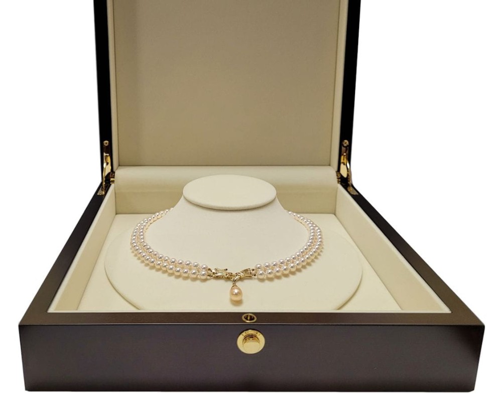 2-rzędowa kolia z pereł Akoya 6-6,5 mm KA2-65W-PPYG14R-ARCS 4