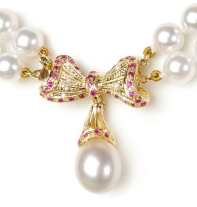 2-rzędowa kolia z pereł Akoya 6,5-7 mm (wzór BWDP2-YG)