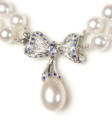 2-rzędowa kolia z pereł Akoya 6,5-7 mm (wzór BWDP2-WG)