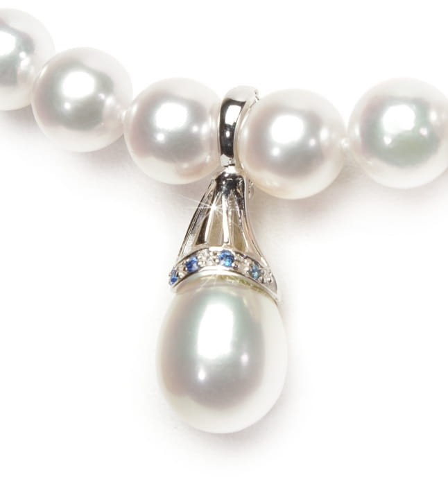 2-rzędowa kolia z pereł Akoya 6,5-7 mm KA2-70W-WPWG14DS-BWDP2 4