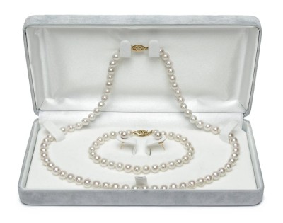 Komplet biżuterii z pereł Akoya 6-6,5 mm (wzór CSS-YG)