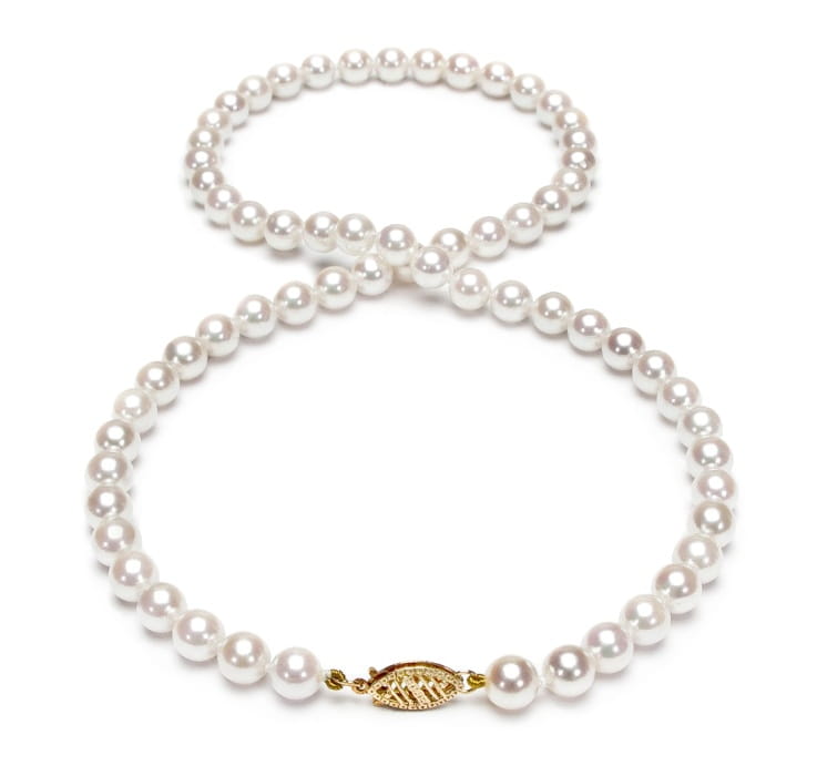 Komplet biżuterii z pereł Akoya 6-6,5 mm SANBE-65W-FCYG14-CSS 3