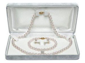 Komplet biżuterii z pereł Akoya 6,5-7 mm (wzór CSS-YG)