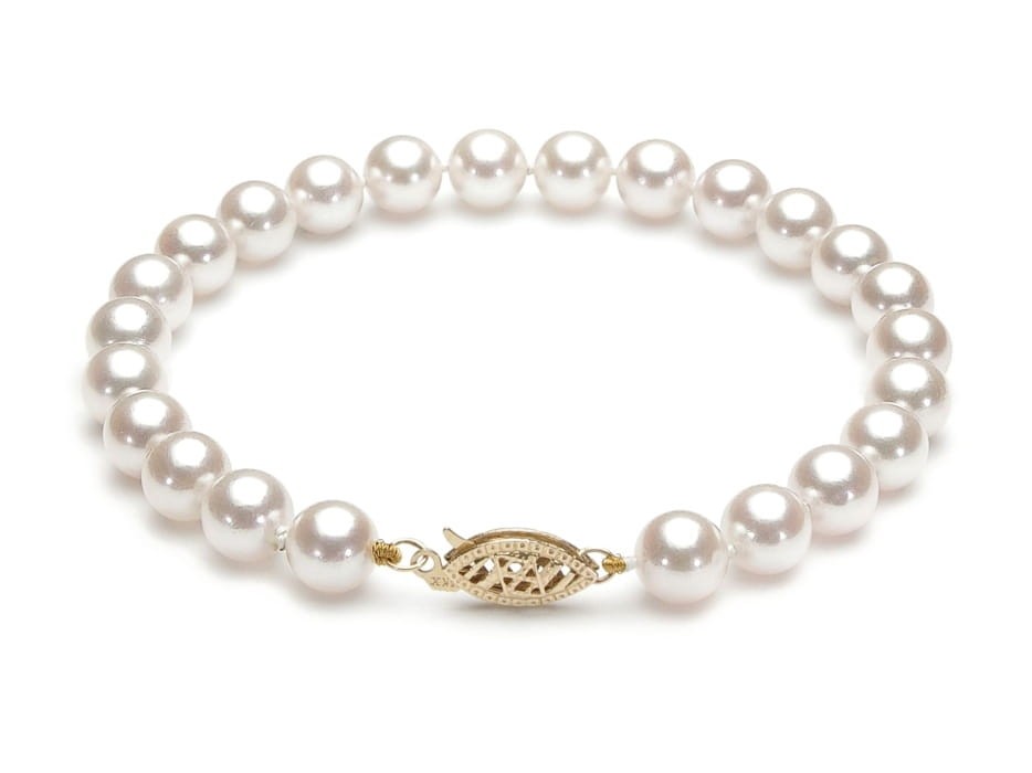 Komplet biżuterii z pereł Akoya 6,5-7 mm SANBE-70W-FCYG14-CSS 4