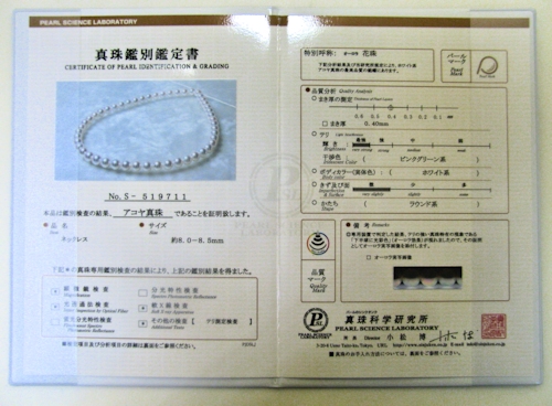 Certyfikat Hanadama wystawiony przez PSL